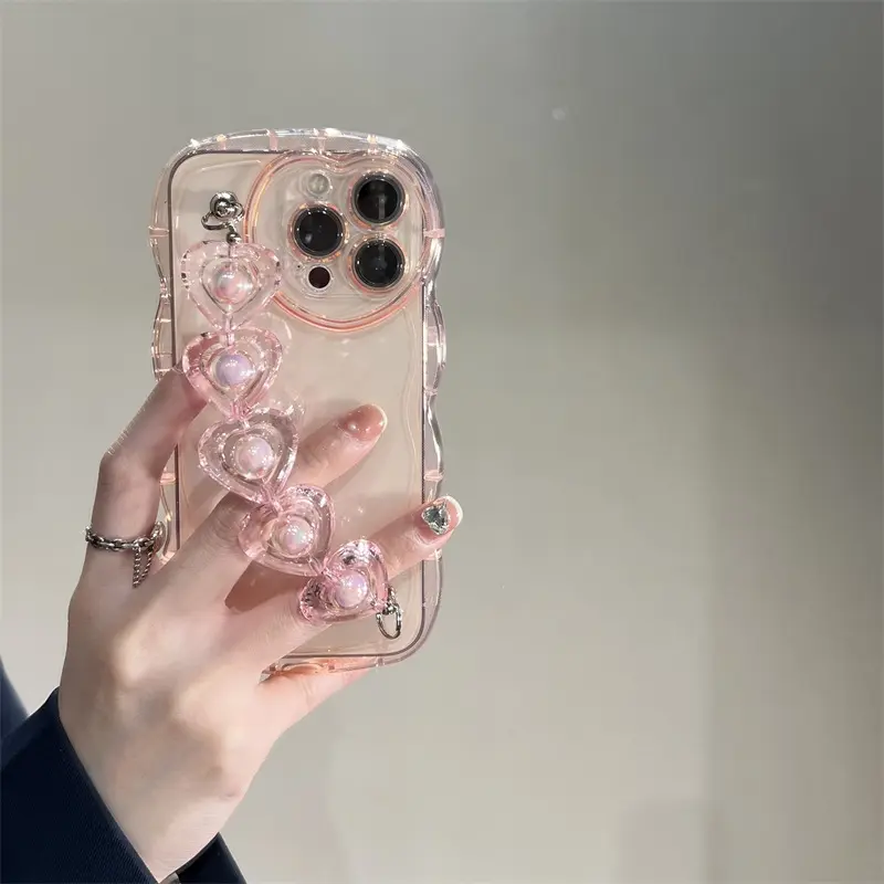 Jelly Powder Aixin Chain Mobile Phone Shell