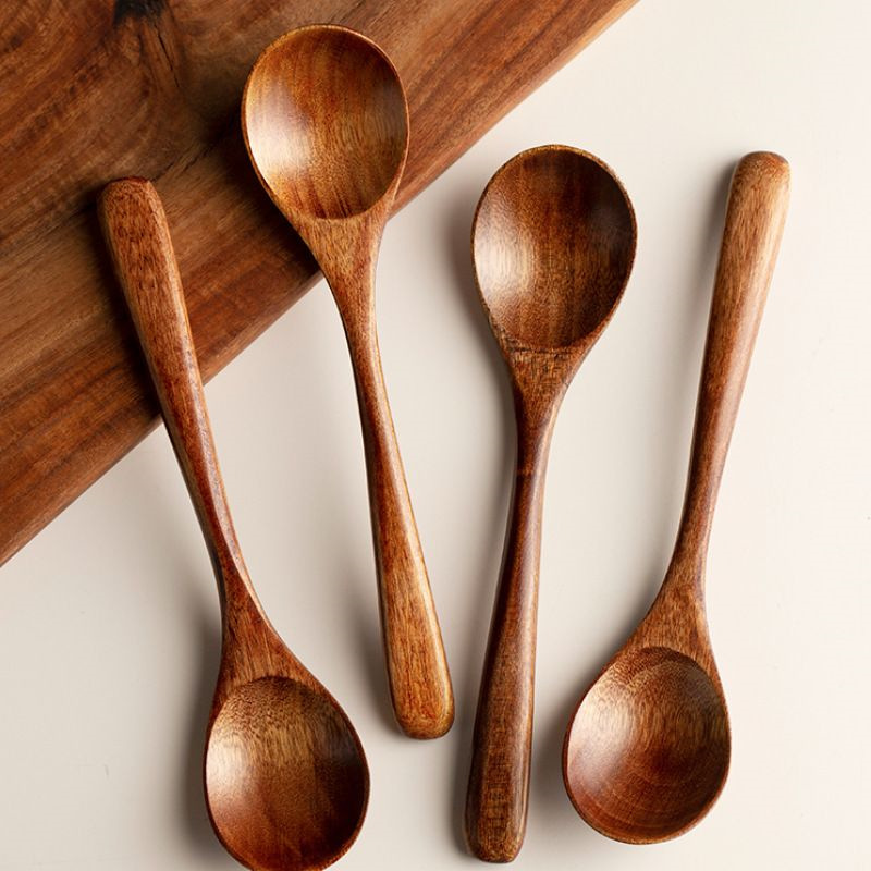 Good-looking Eating Japanese Small Wood Spoon - Image 3
