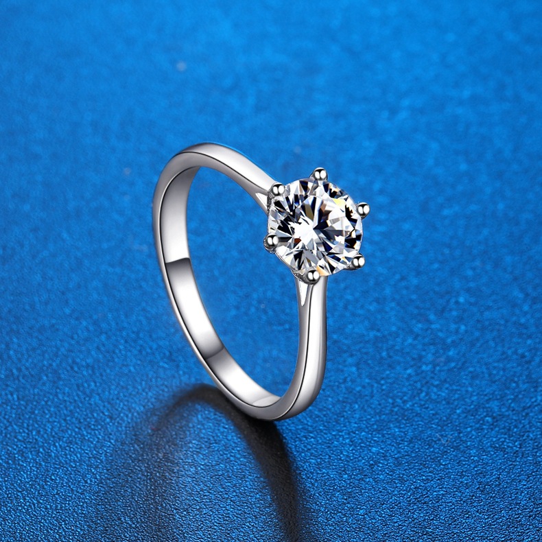 Title 4, Anello da donna in argento S925 con moissanite ...