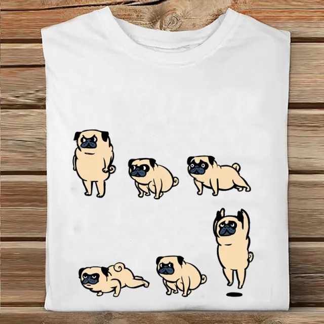 Dinosaur Animal Cartoon Print Short sleeved T shirt H - Shop at LoveMi