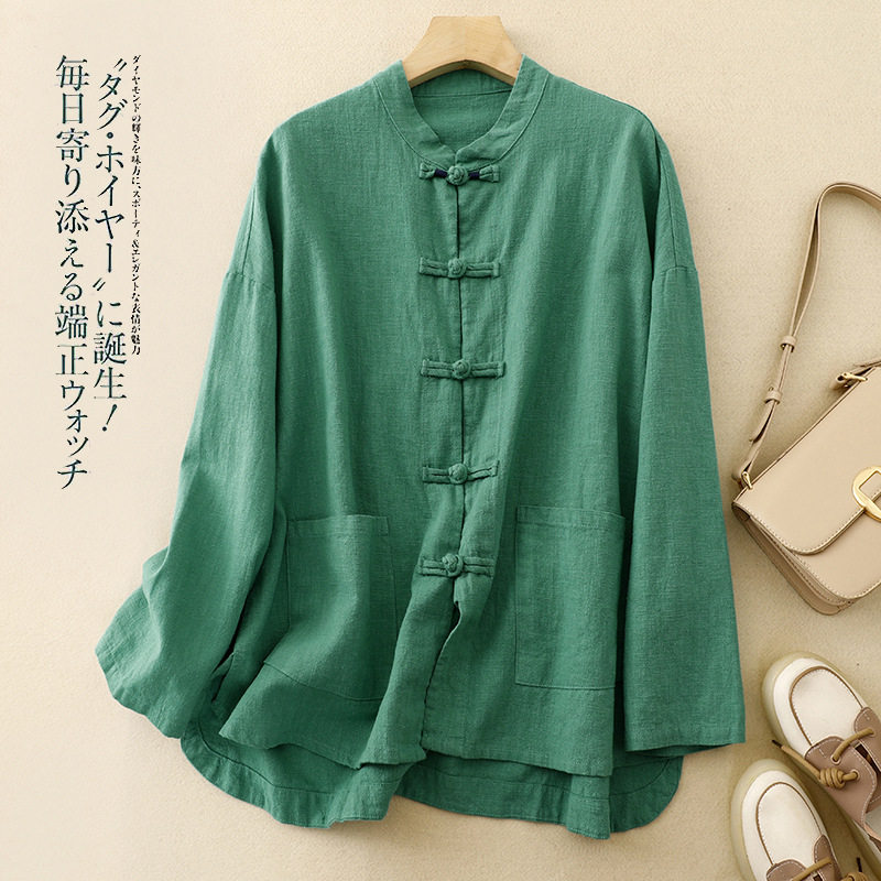 Women’s Cotton-Linen Chinese-Style Loose Top
