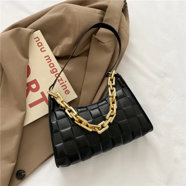 Women's Simple Ins French Personality Chain Small Bag Black - Shop at LoveMi
