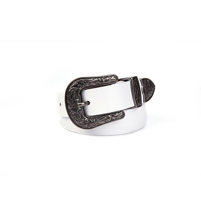 Title 8, Fashion decorative carved leather belt