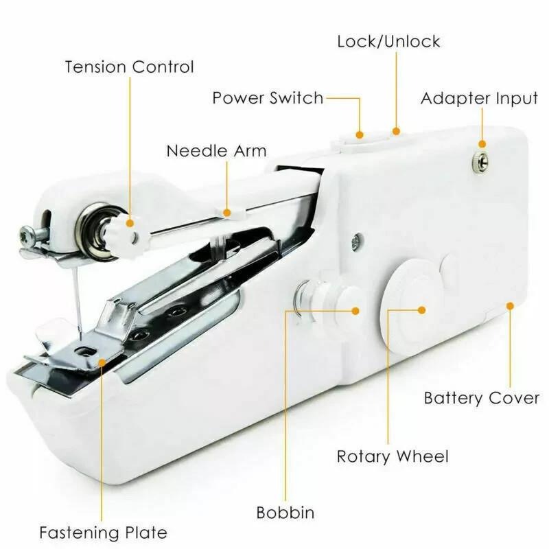 Mini Handheld Cordless Sewing Machine Hand Held Thread Clothes Portable UK — image 8