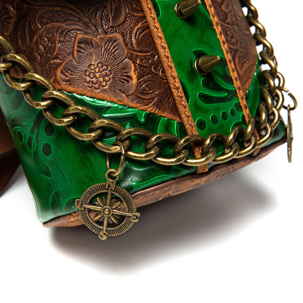 European And American Retro Style Top Layer Cowhide Bucket Bag