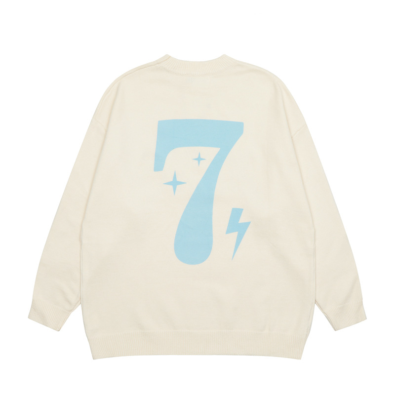 Title 3, Contrast Color Letter Printed Sweater