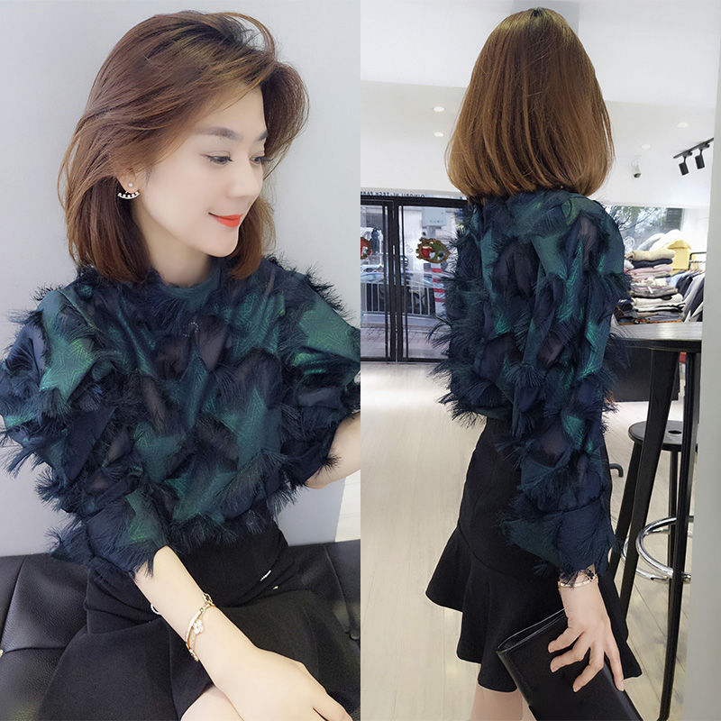 Women's New European Chiffon Shirt Western Style Lace