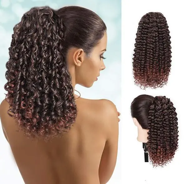 Curly Stretch Mesh Hair Bag Wig - 1T33