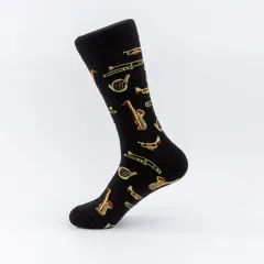 Art Casual Cotton Socks Street Trend - 04Musical Instruments - View 1