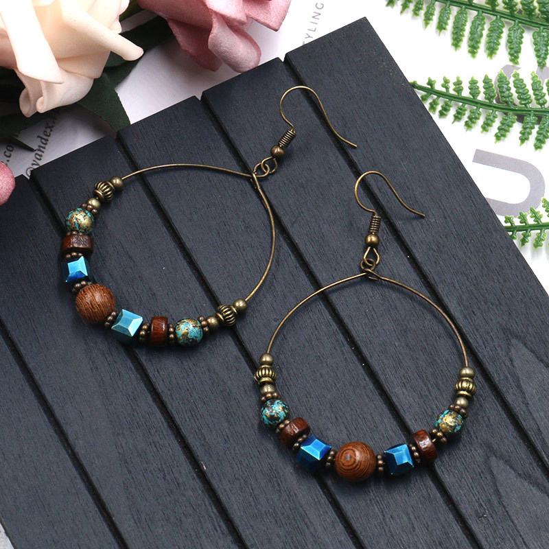 Title 3, Ethnic Style Metal Earrings For Women