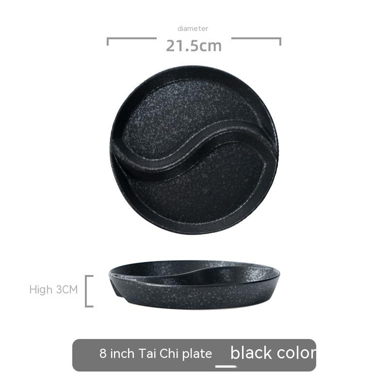 8 Inch Black Color Plate