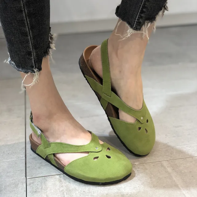 Baotou Sandals Women's New Style Flat Shoes Green - Shop at LoveMi