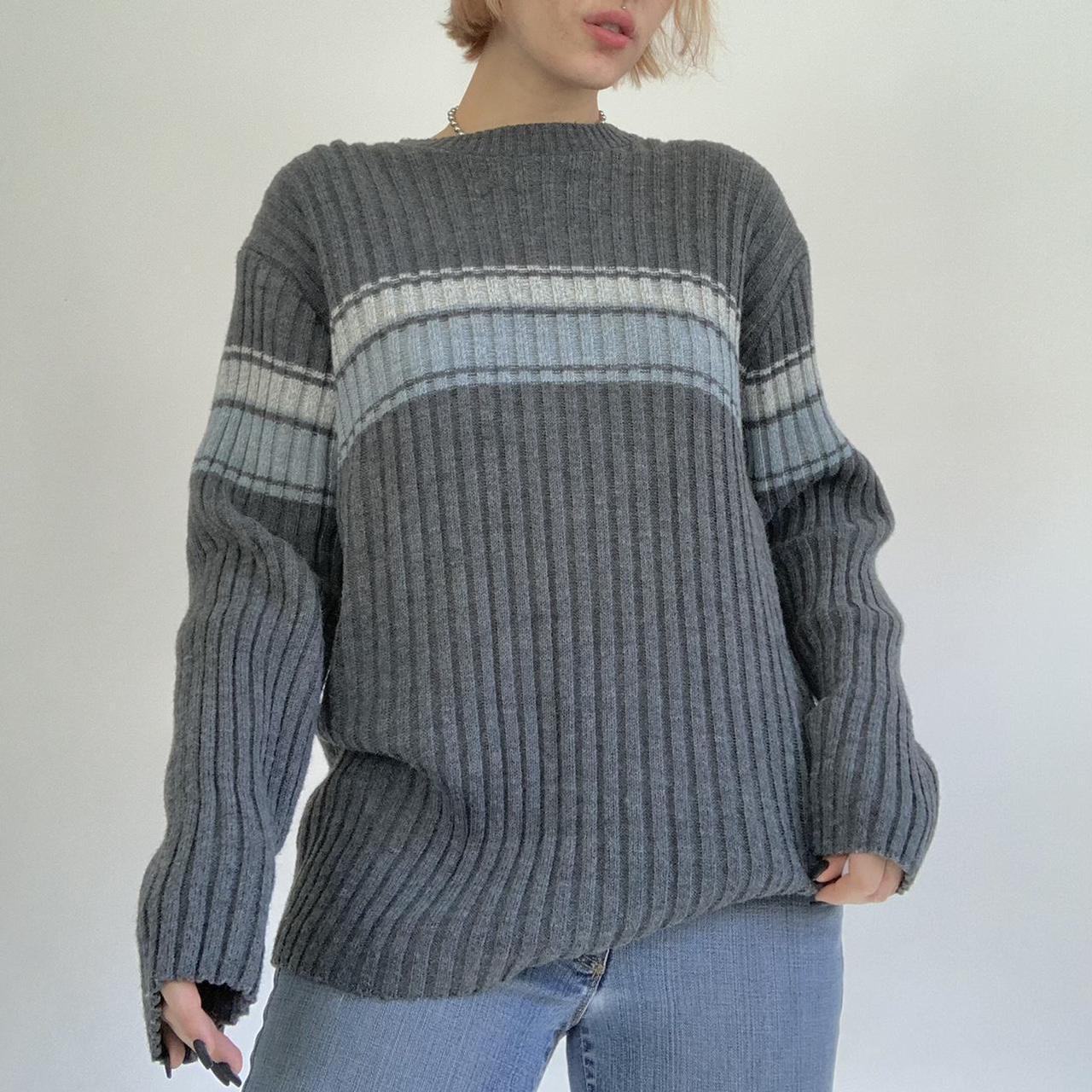Long Sleeve Striped Age Reducing Thin Knitting Sweater