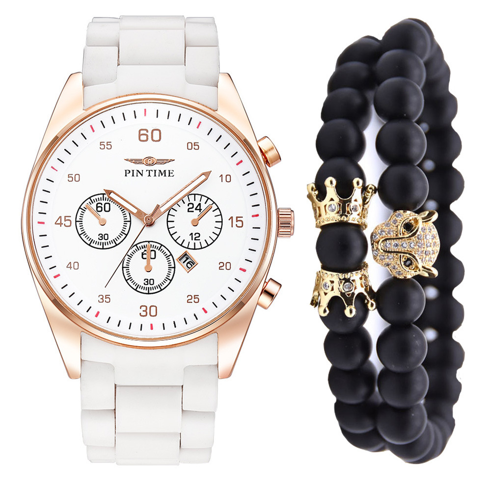 Fashion Silicone Chronograph Quartz Watch Bracelet