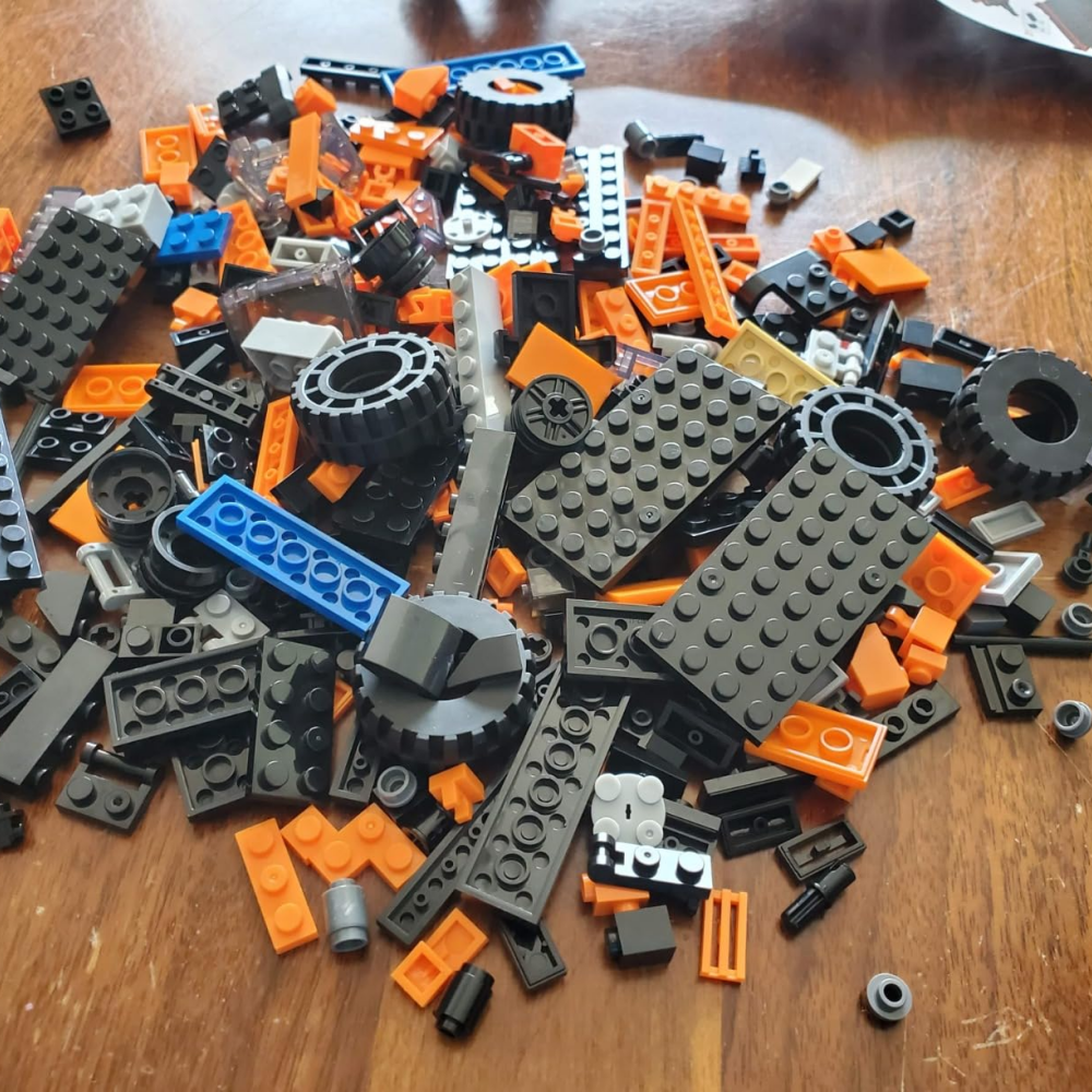 405PCS DIY Orange SUV Car Toy Building Set,Off-Road Car Building Bricks  Building Blocks,DIY Vehicles For Kids And Adults