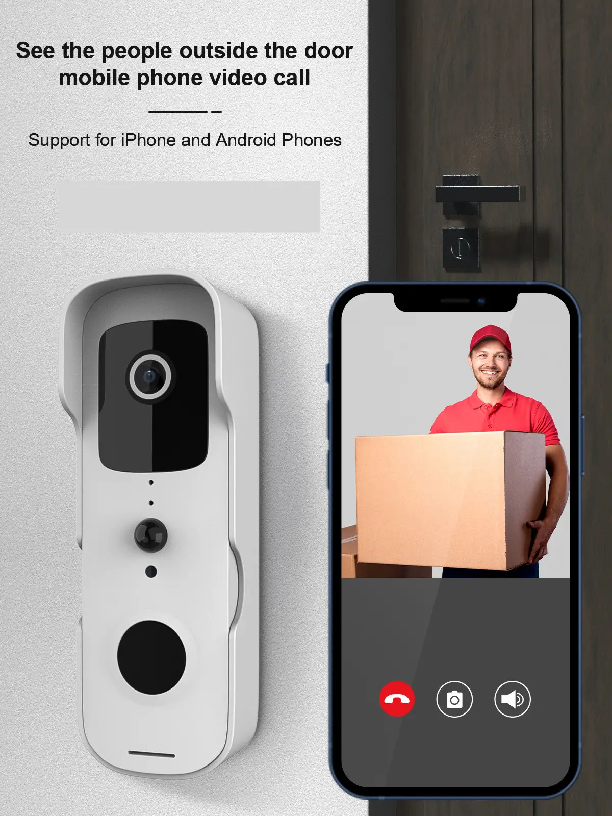 Video Doorbell Intercom Mobile Phone Monitoring Wifi
