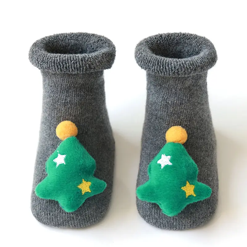 Baby Silicone Non-slip Thick Terry Christmas Floor Socks