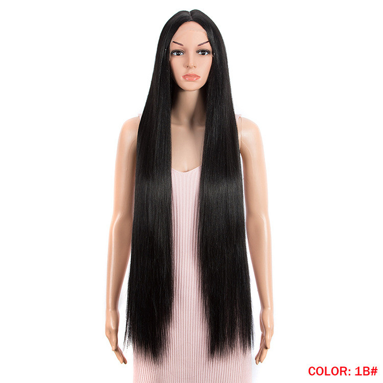 Long Straight Hair Synthetic Fiber Headgear 1B - Shop at LoveMi