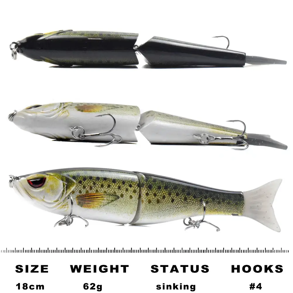 18cm 62g Two Metal Linked Bionic Lure