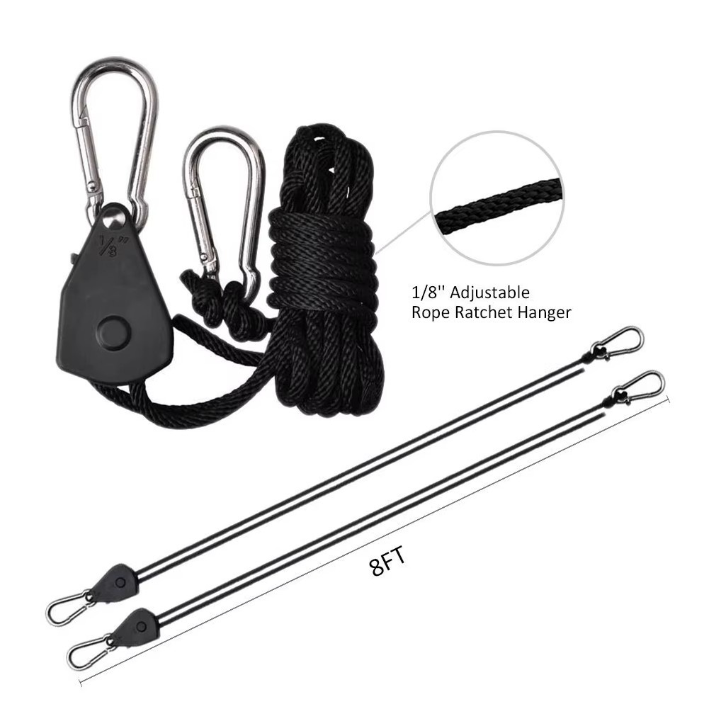 Cargo Binding Rope, 1-8 Inch 6-foot Long Heavy-duty Adjustable Rope Ratchet Cargo Binding Rope  150 Pound Load-bearing Capacity With Snap Ring Buckle Fixing Device.  Plastic Gear — foto 2