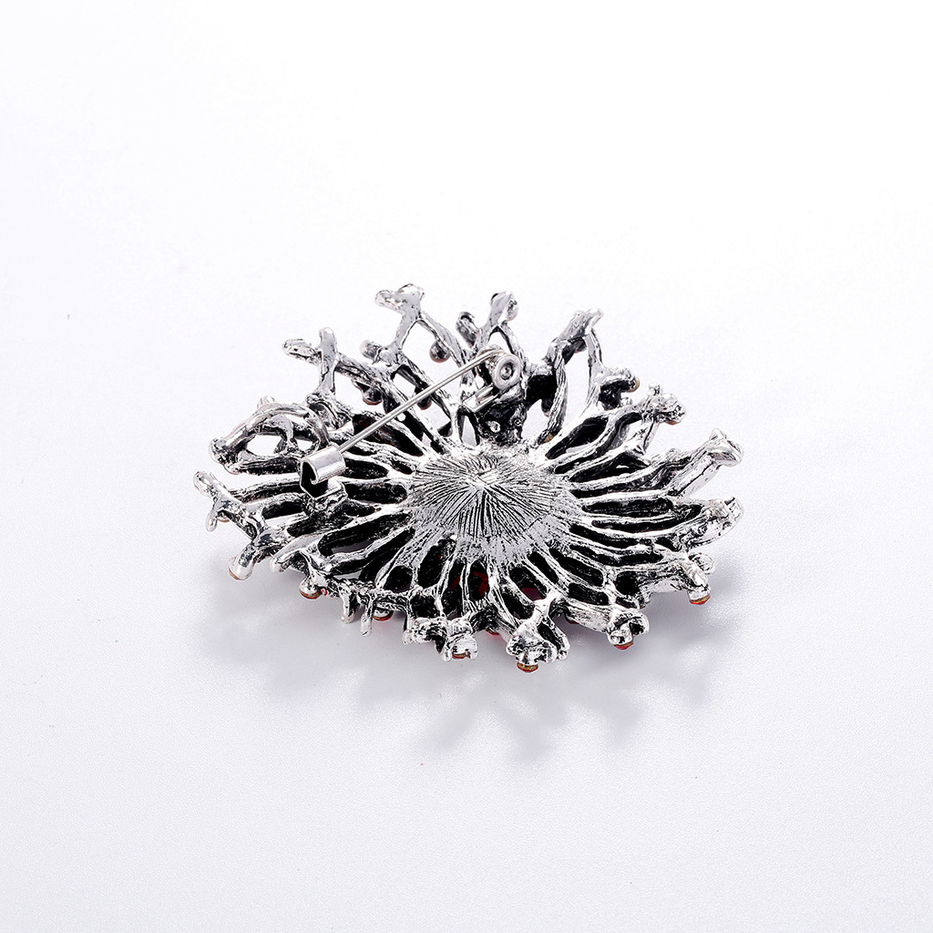 Title 1, Creatieve Broche van Antiek Zilver met Diamante...