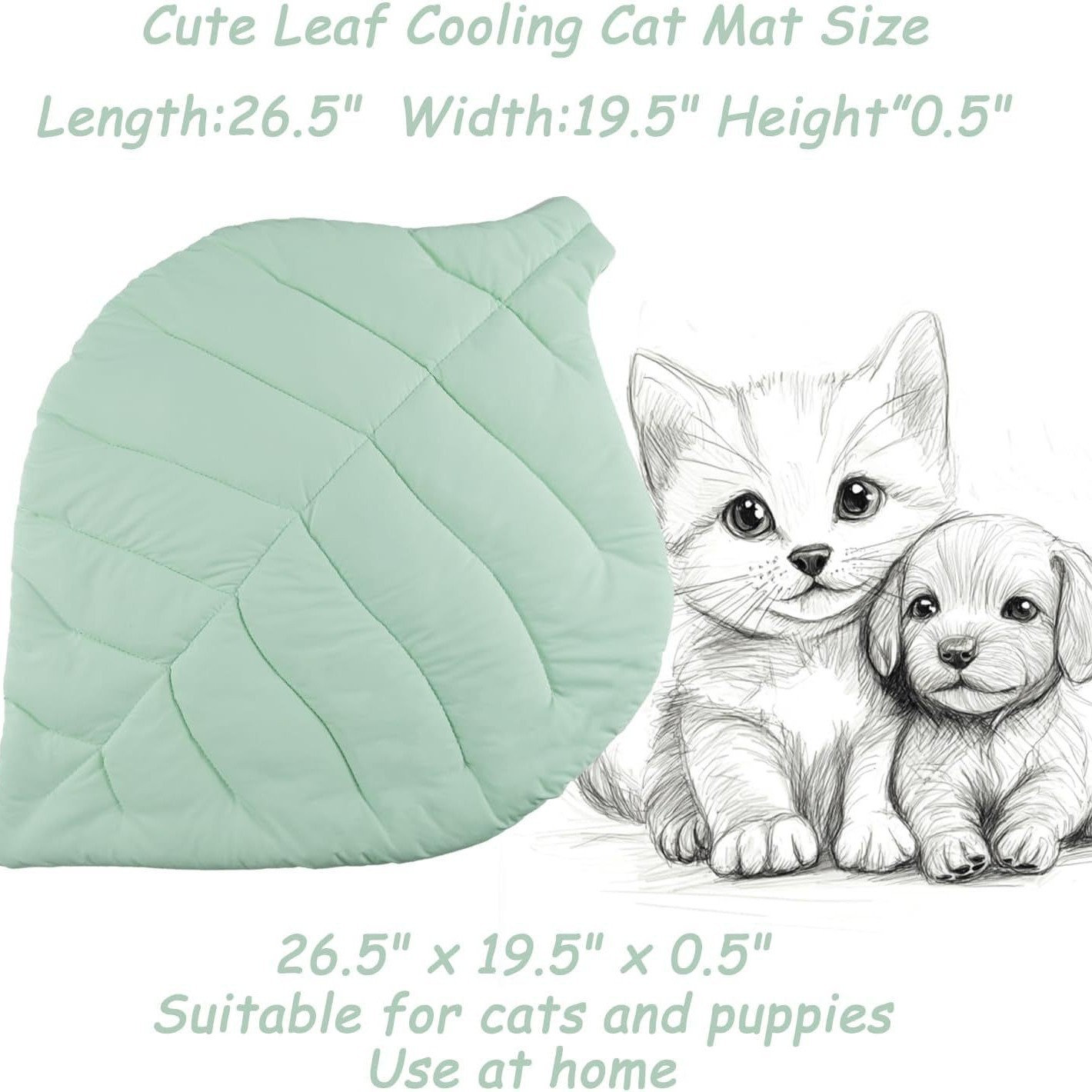Cat Cooling Mat Cat Leaf Bed Mat Comfortable Soft Fabric Breathable Cozy For All Seasons  Ideal For Cats Small Pets thumbnail 2