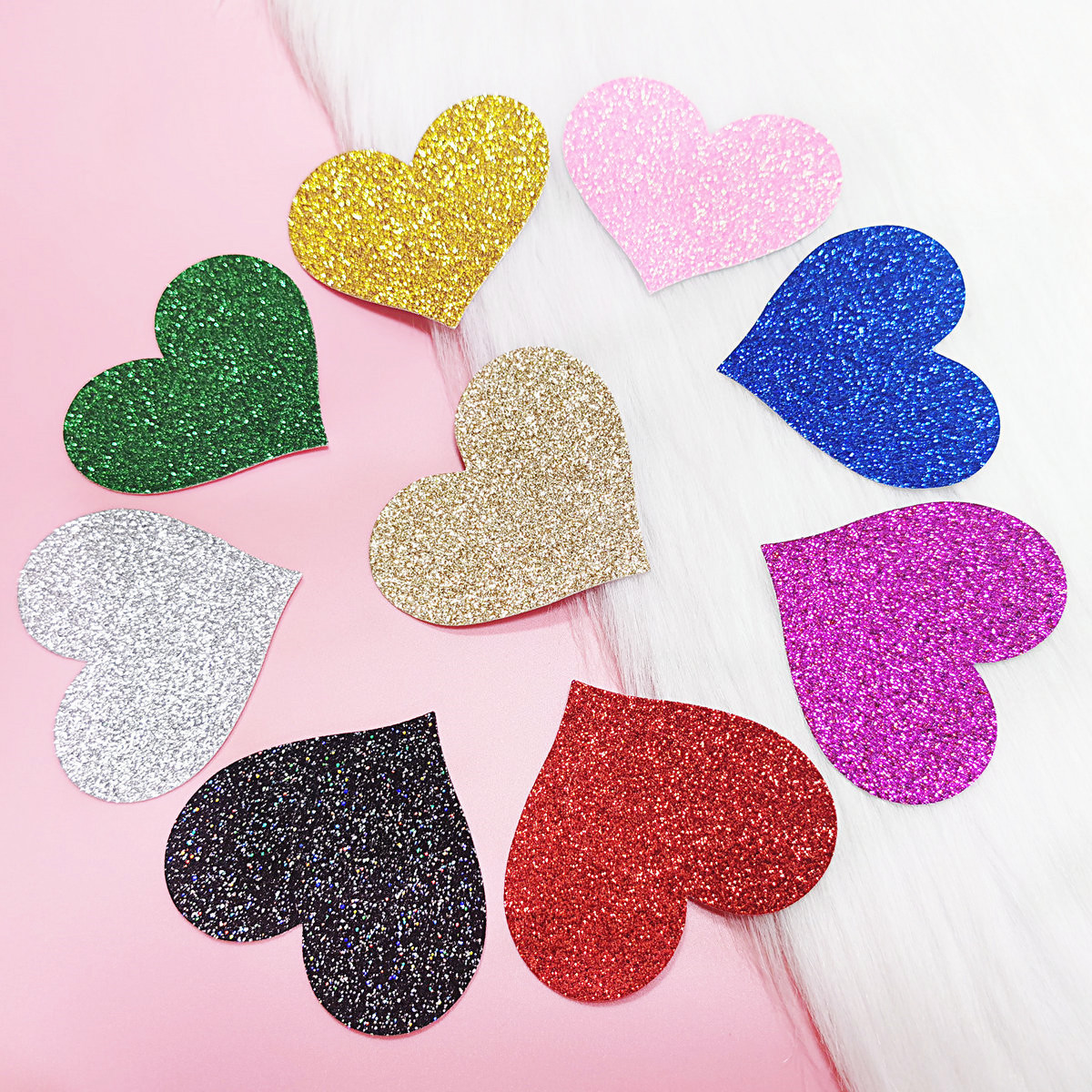 Title 2, Glitter Heart-shaped Disposable Nipple Paste Br...