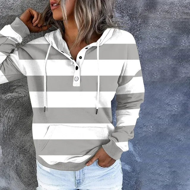 Long sleeved Autumn Striped Ladies Thin Sweater Style3 2Xl - Shop at LoveMi
