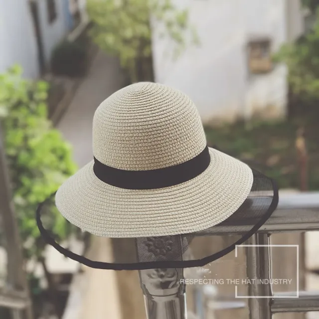 Summer Seaside Lace Big Brim Straw Sun Hat Beige - Shop at LoveMi