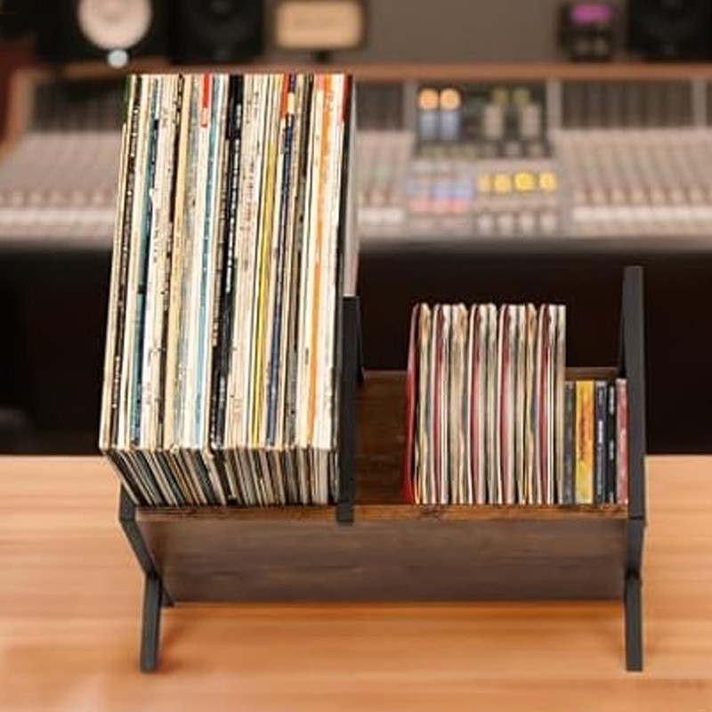 Vinyl LP Music Record Storage Rack Box Cube Cabinet Case Unit Display 80 Lps — image 3