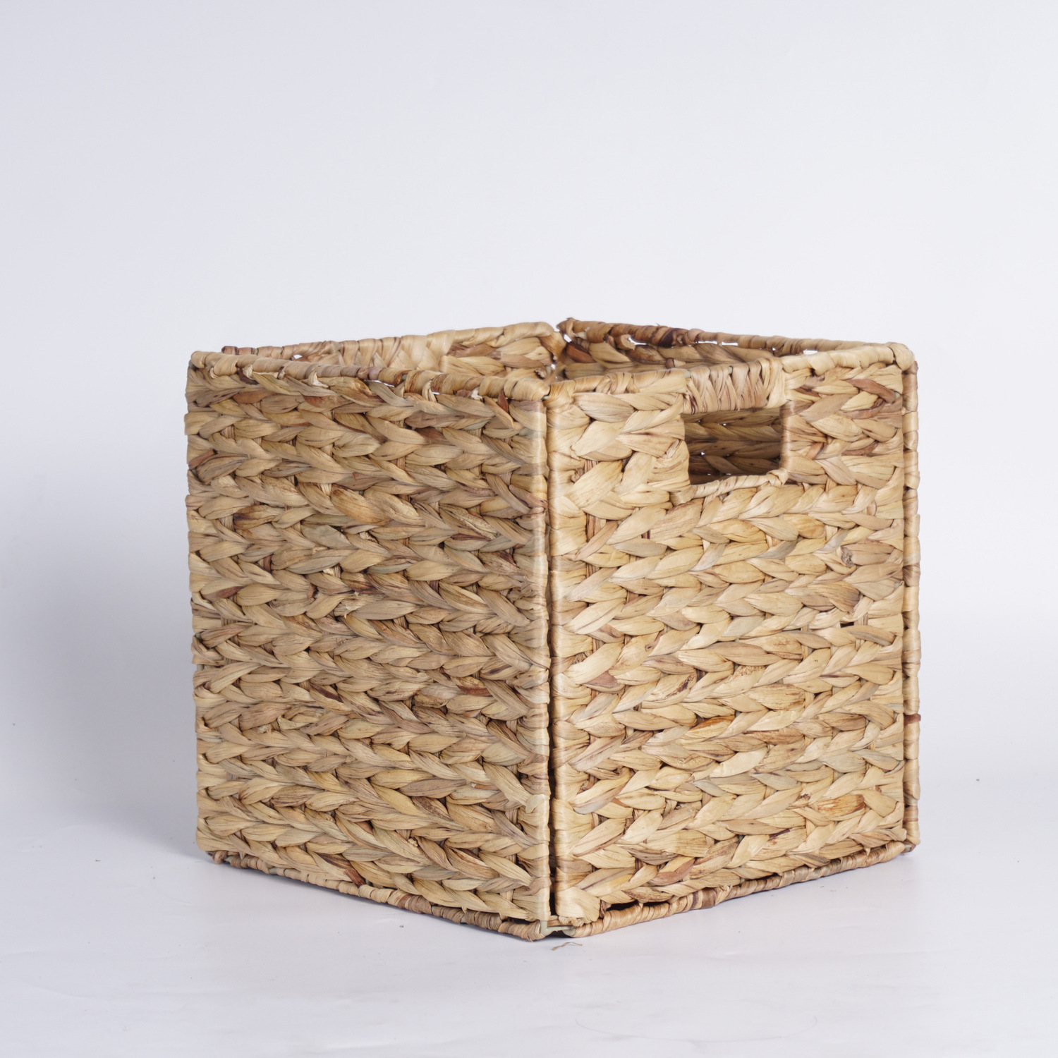Pack Of 4 Handcrafted Water Hyacinth Grass Woven Storage Basket - Foldable — image 7