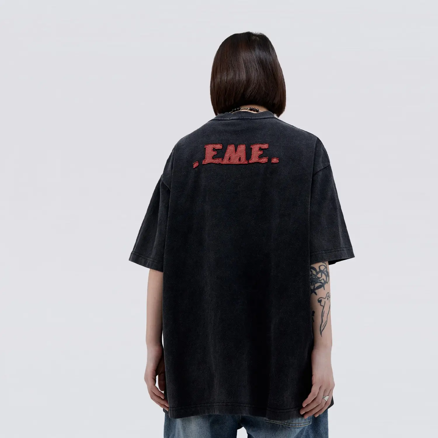Men's And Women's Funny Letter Patch T-shirt