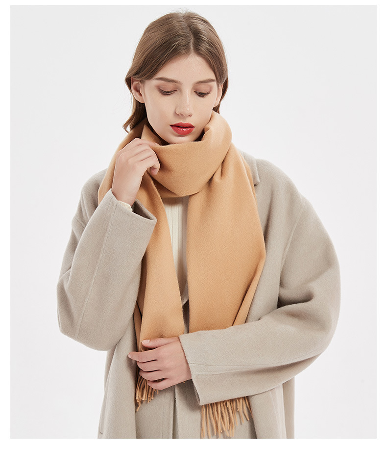 Fashion Women's Solid Color Warm Cashmere Scarf