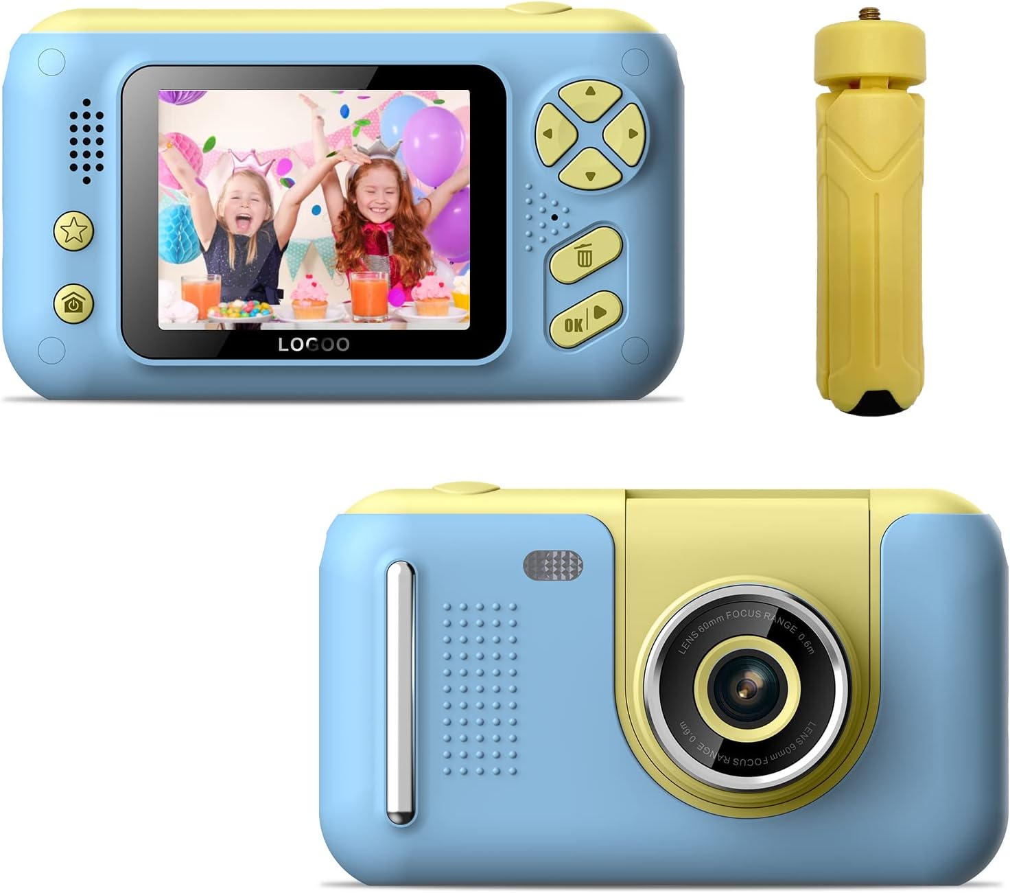 Kids Camera, Children Digital Selfie Camera For 3-12 Year Old Girls Boys With 20