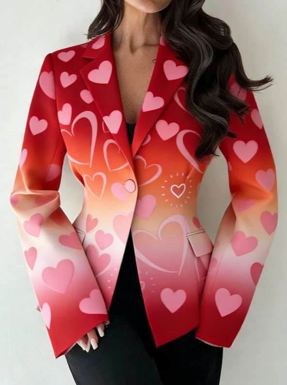 Waist-cinching Lapel Long-sleeved Suit Jacket