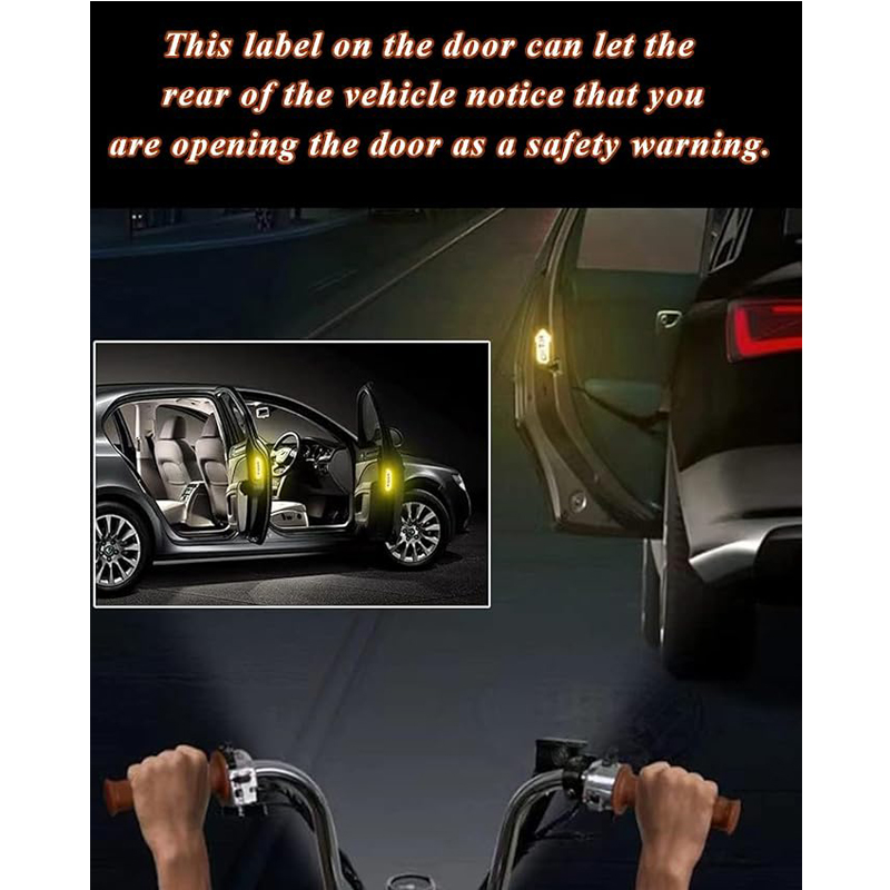 20 Pcs Car Stickers, Reflective Open Warning Signal Stickers, Night Car Stickers, Anti-Collision Safety, Car Door Protection & Decoration