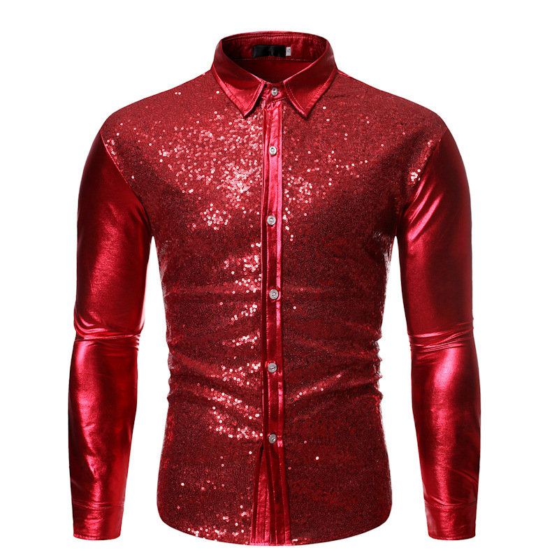 Title 2, Nachtclub Multicolor Shirt Coole Sequin Gouden ...