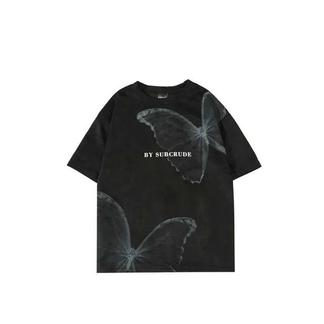 Fashion Printed Brushed Short Sleeve Black - Shop at LoveMi