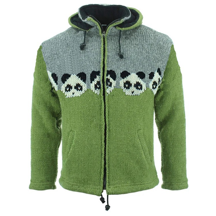 Autumn And Winter Spliced Zipper Cardigan Sweater