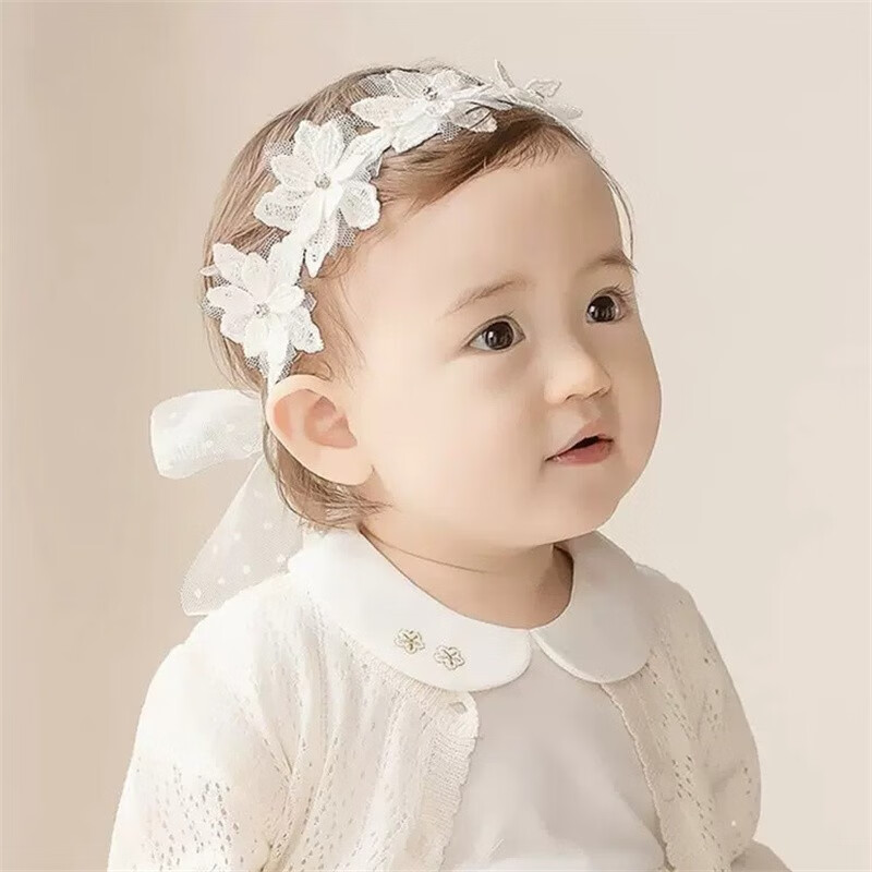 Baby Girls Cute Bow-knot Headband Soft Lace Floral Hairbands Newborn Infant Toddlers Kids Hair Accessories — foto 12
