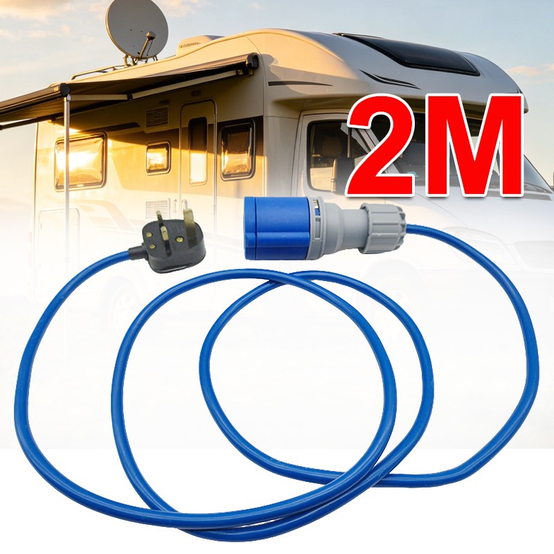 HEAVY-DUTY Caravan Motorhome 13A Plug TO 16A Socket 240V Mains Hook UP Cable — image 5