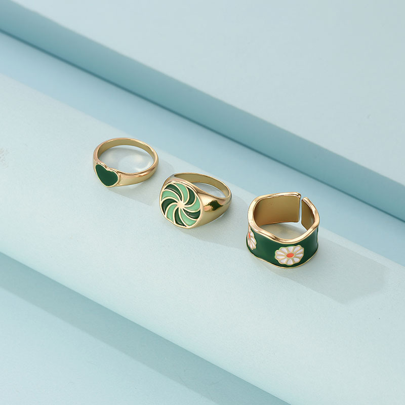 Girl Fairy Mona Garden French Three-piece Ring