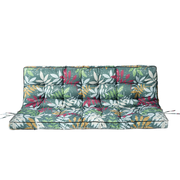 Outdoor Swing Cushions 55 Inch,Waterproof 4in  Thick Porch Swing Cushion Replacement With Backrest And Ties,Comfortable 2-3 Seat Pation Swing Pad For Backyard,Garden,Lawn,Outdoor Furniture Flower — foto 4