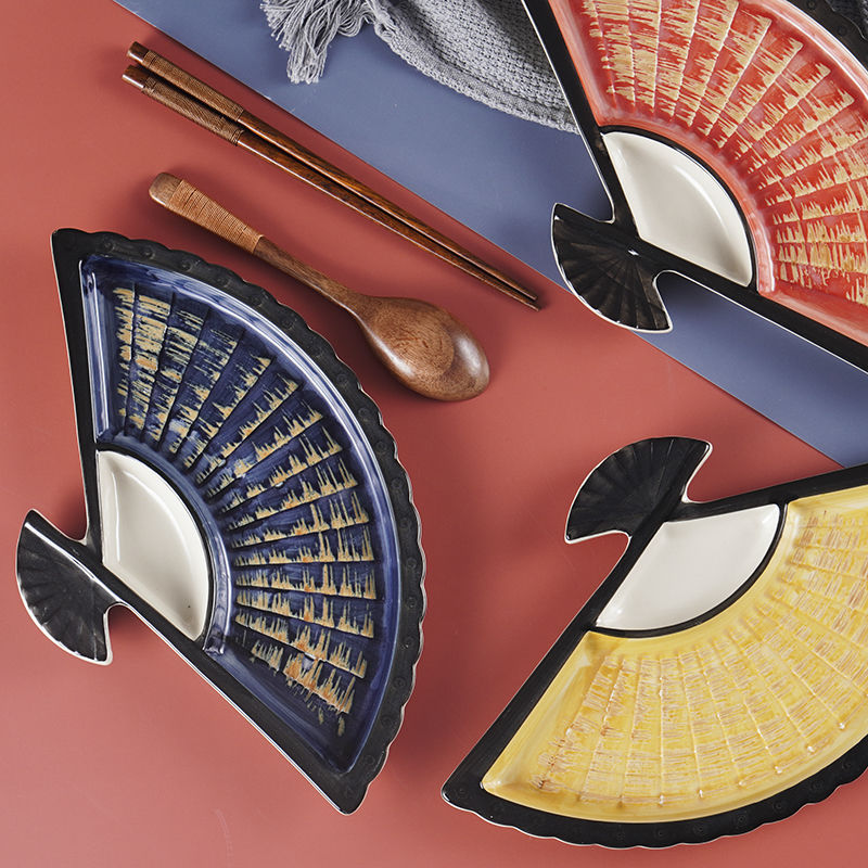Creative Ceramic Dumpling Dumpling Plate With Vinegar Dish