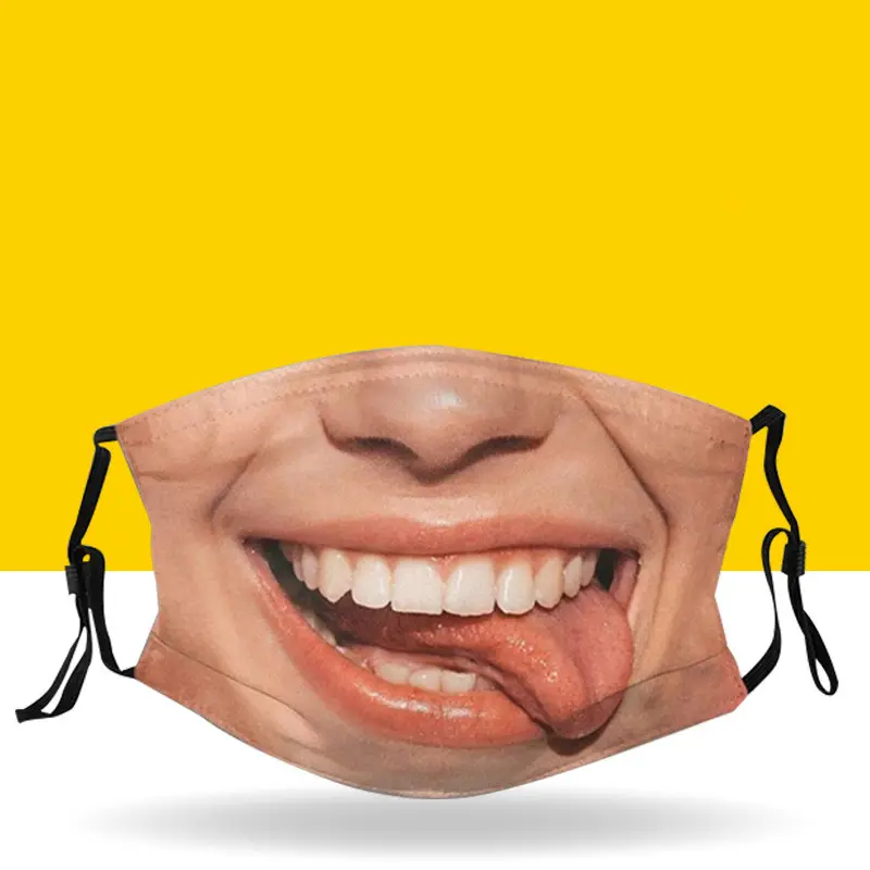 3D Stereo Simulation Human Half Face Creative