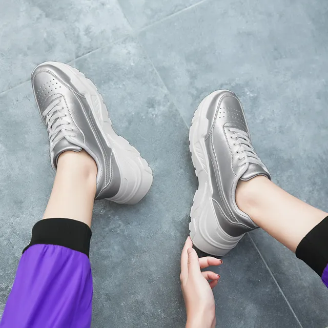 Hip hop Casual Sneakers Silver - Shop at LoveMi
