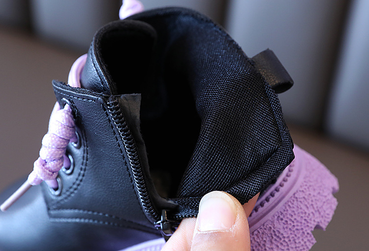 Fashion Simple Leather Children's Short Boots