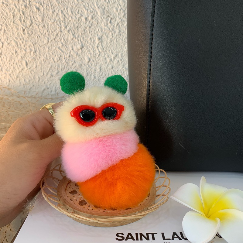 Personalized Creative Plush Doll Car Keychain Pendant