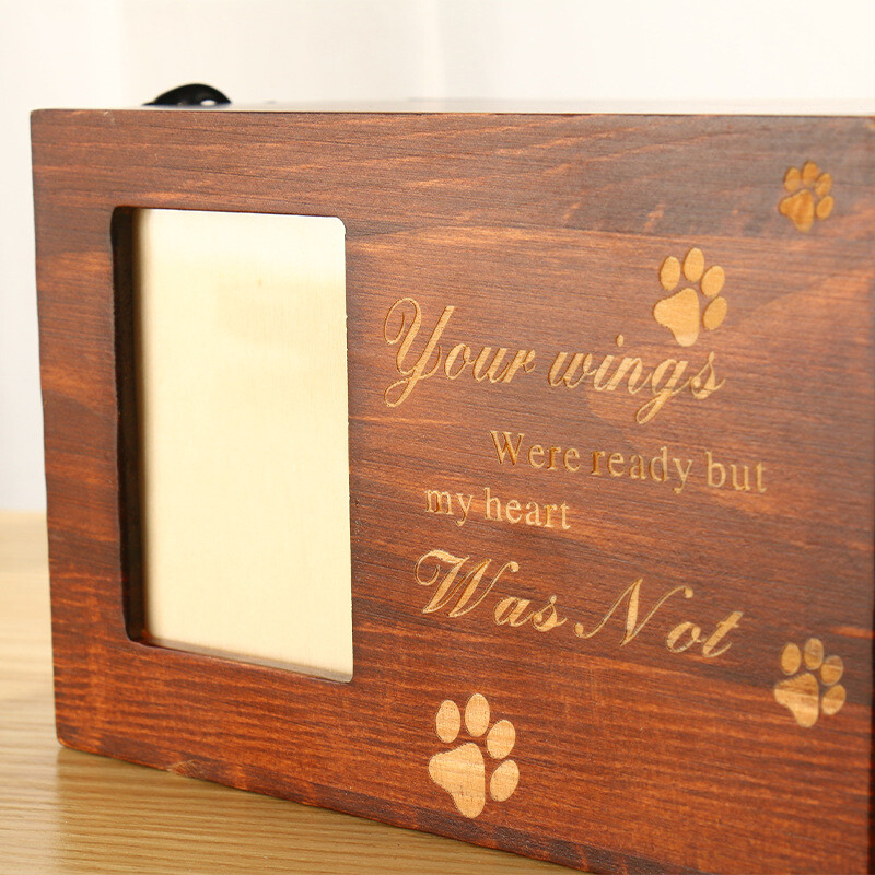 Pet Cremation Urn Ash Urns For Dogs Casket Wooden Box