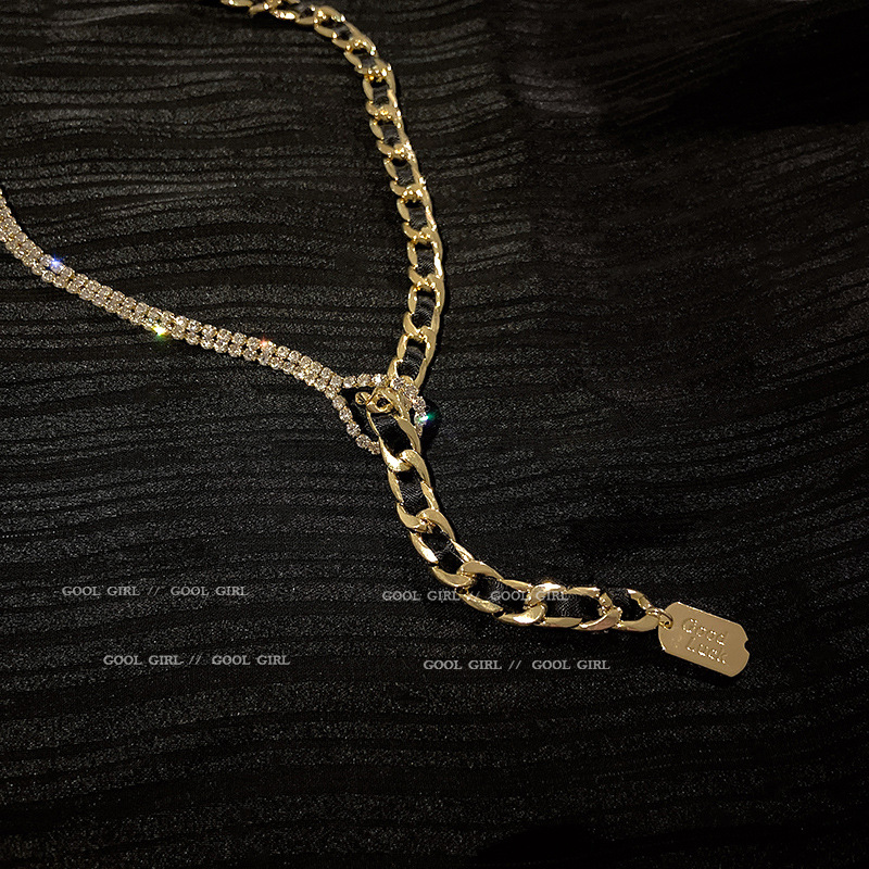 Hip Hop Pendant Sweater Chain Wrapped Diamond Good Luck Necklace